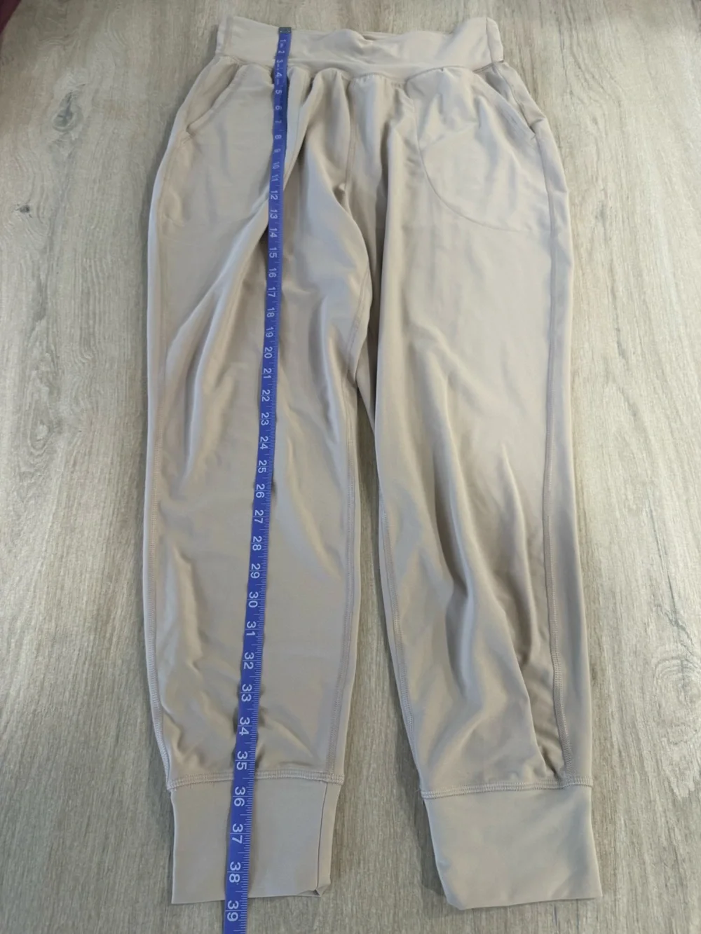 Old Navy PowerSoft High Rise Joggers Large Taupe Beige Go-Dry Active Pants